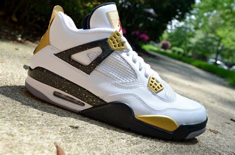 gold air jordan 4.